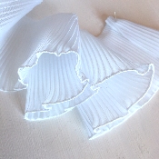 Ruban plissé voile blanc 80 mm par 50 cm
