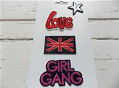 Plaque de motifs thermocollants girl gang