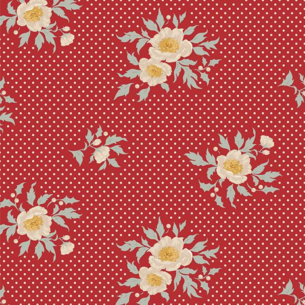 Tissu Joy red - Coll Merry Little Christmas