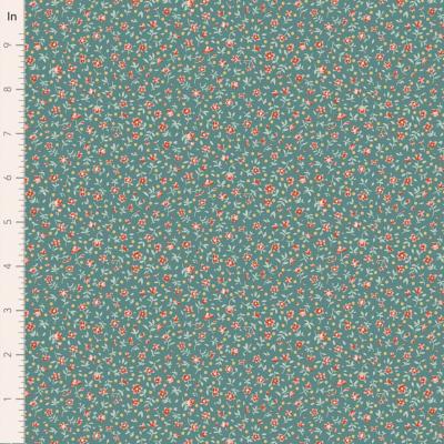 Tissu Tilda Village Life mae teal