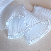 Ruban pliss voile blanc 80 mm par 50 cm