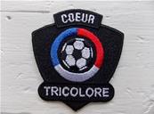 French football heart iron-on patch