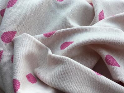 Jacquard jersey fabric Glam Drops pink