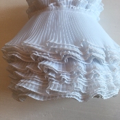 Ruban plissé voile blanc 80 mm