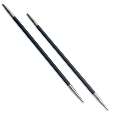 Aiguilles interchangeables carbonne 4mm - 10 cm