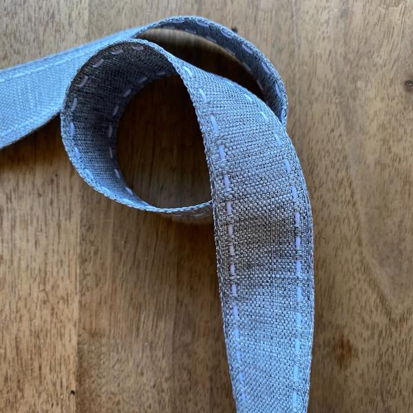 Galon point sellier 25 mm gris acier