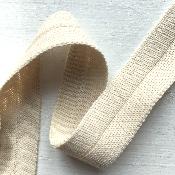Bande de jersey pré-pliée blanc cassé