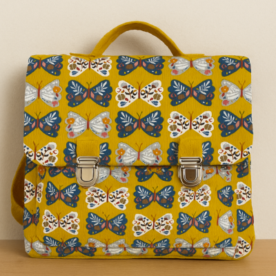 Velours milleraies papillons, collection Meadow safari