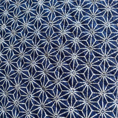 Tissu Matelassé Kurenai - Feuilles de chanvre