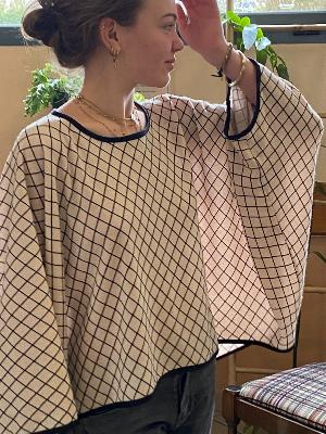 Tissu flocked knit