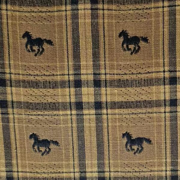 Tissu à carreaux mustangs
