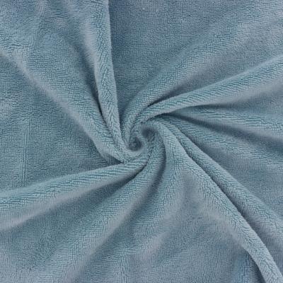 Tissu éponge micro fibre de bambou bleu paon