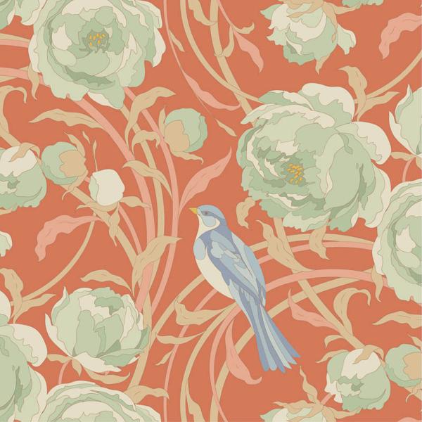 Tissu Tilda songbird cora coral