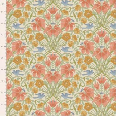 Tissu Tilda songbird coral