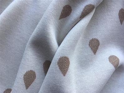 Jacquard jersey fabric Glam Drops off-white
