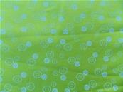 Buttons on green fabric