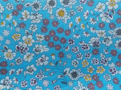Bright sky flowers fabric