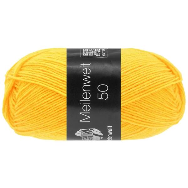 Lana Grossa Meilenweit 50 col 1421 - Jaune canari