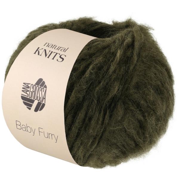 Laine Lana Grossa Baby Furry - 14 Olive foncé