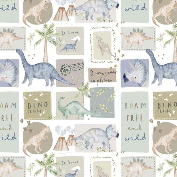 Tissu Dinosaures