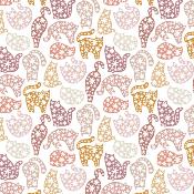 Tissu Smitten Kitten - chats stylisés