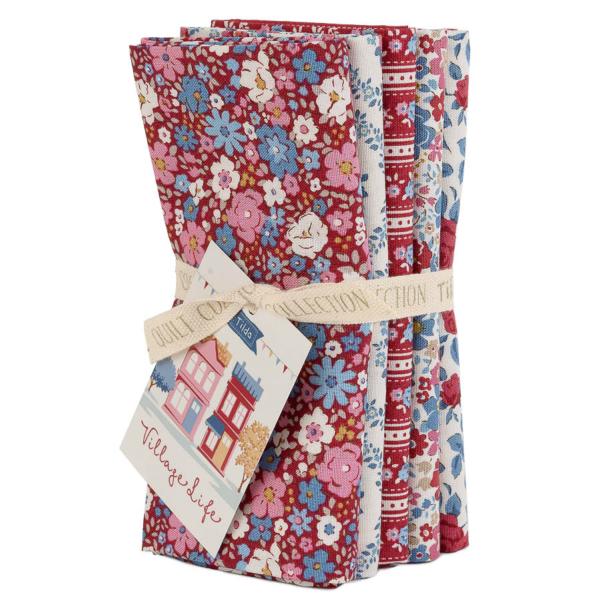  Tilda Tilda Village Life bundle burgundy 54x48cm x 5pcs