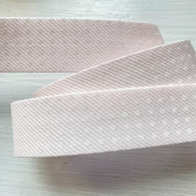 Biais pastels à pois rose