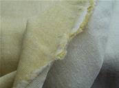 Tissu double gaze chambray jaune réversible 