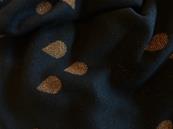 Jacquard jersey fabric Glam drops pink on navy blue