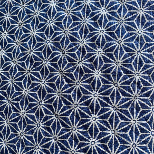 Tissu Matelassé Kurenai - Feuilles de chanvre