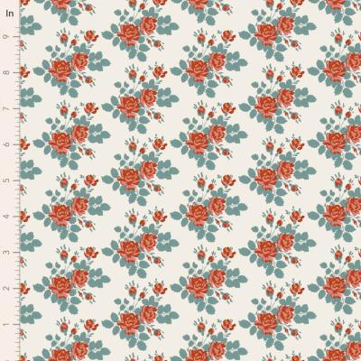  Tissu Tilda Village Life myrtle teal