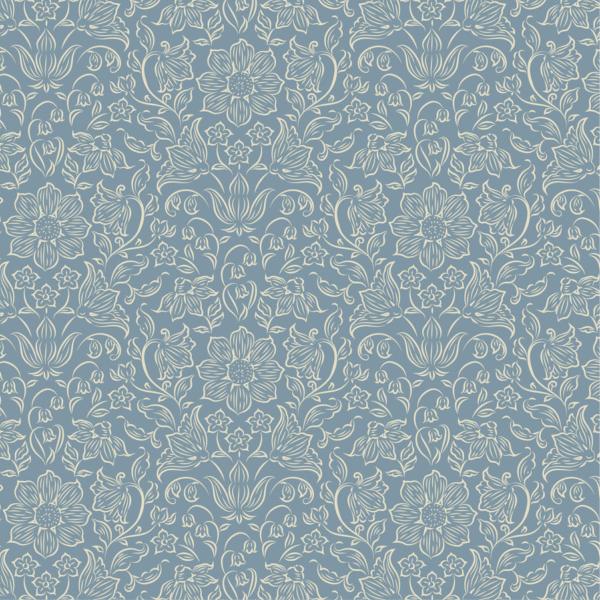 Tissu Tilda songbird Lila blue
