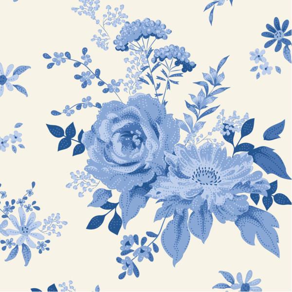 Tissu Tilda Something Blue carol pale blue