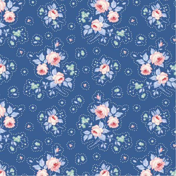  Tissu Tilda Something Blue first kiss denim
