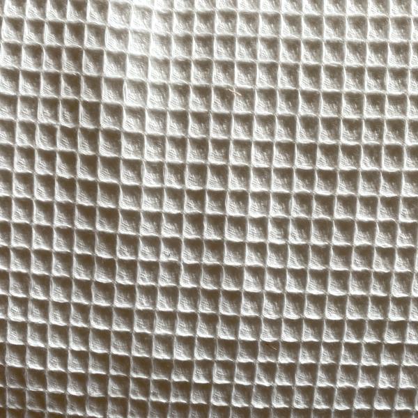 Tissu éponge en nid d'abeille ecru