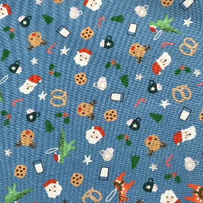 Tissu petits personnages de No�l