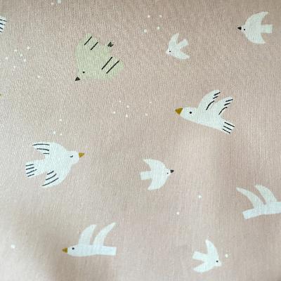 Coton enduit colombes - nude