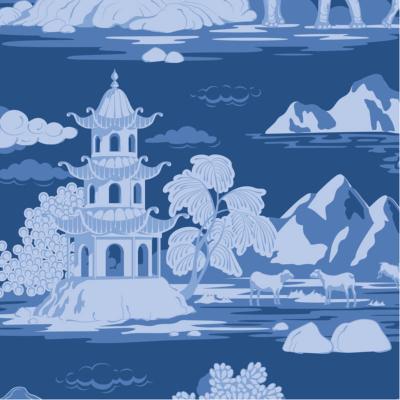  Tissu Tilda Something Blue cottonview night 