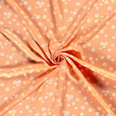 Viscose paquerettes - Saumon