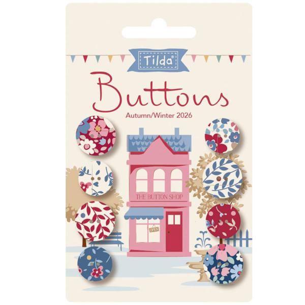 Boutons Tilda Village Life autumn 14mm/16mm x 4pcs