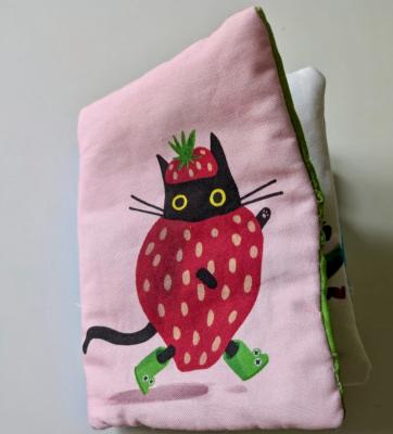 Tissu Chats et fruits