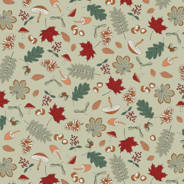 Tissu Liberty Lasenby woodland walk -Woodland forage