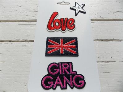 Plaque de motifs thermocollants girl gang