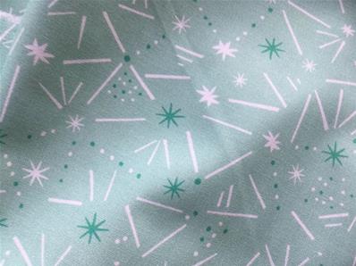Tissu ditsies stars mint
