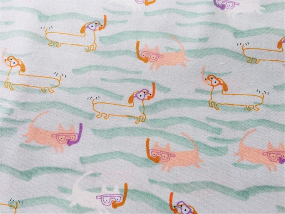 Tissu chats et tubas, Under the sea, dashwood studio Au Fil du Temps