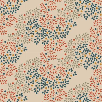 Berrytangle rust fabric - hometown collection