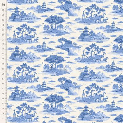  Tissu Tilda Something Blue cottonview cream 