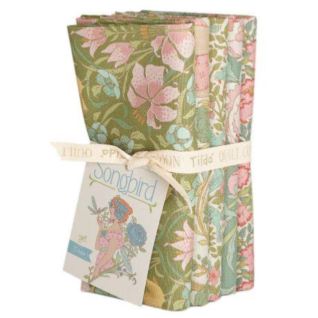Tissu Tilda songbird bundle green 54x48cm x 5pcs
