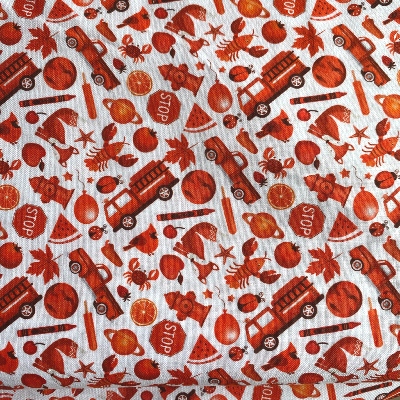 Tissu camion de pompiers