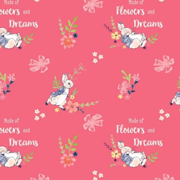 Tissu Peter Rabbit flowers and dreams